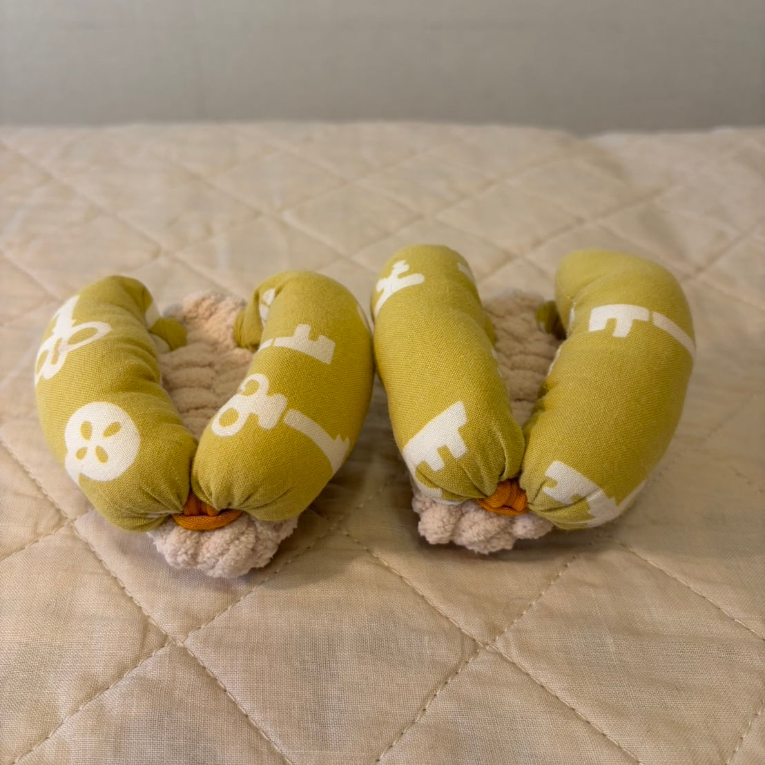 【原みちり作】あしなか草履　ソフトタイプ　鼻緒　鍵模様　土台　ベージュ